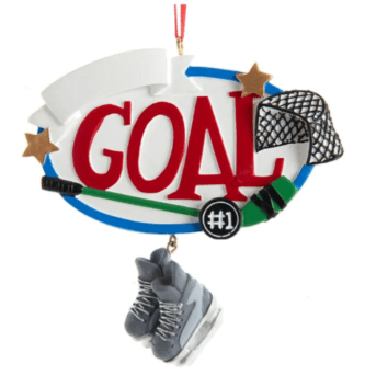 Ice Hockey "Goal" Ornament Personalize