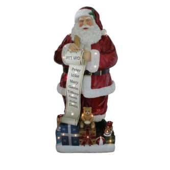 Extra Large Standing Santa with Naughty or Nice List