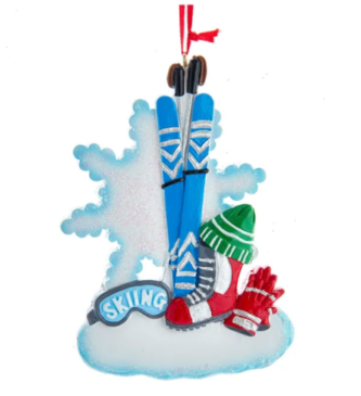 Skiing Equipment Ornament Personalize