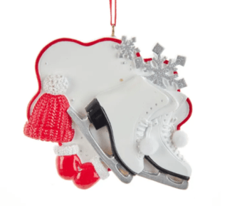 Snowflake Ice Skating Ornament Personalize