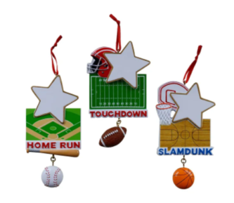 Super Star Sport Ornaments Personalize