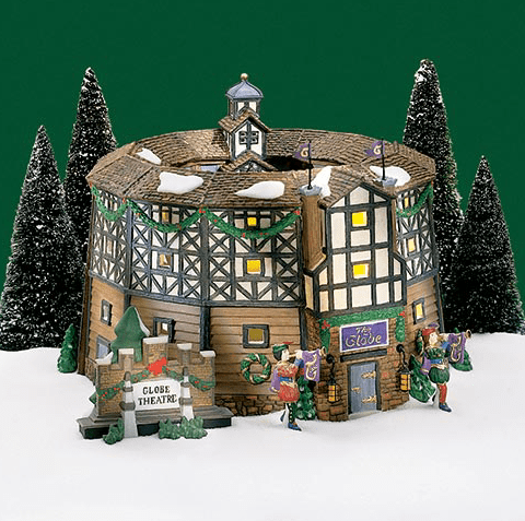 The Old Globe Theatre Dept. 56 Rare Retired Dickens Village Pre-Owned