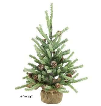 Frosted Pine Pinecone Trees   18"