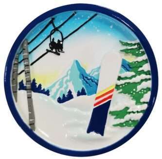 Snowboard In Snow Ornament Personalized