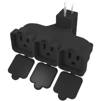 Outdoor Heavy Duty Covered Adapter Three Outlet