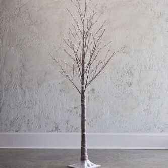7' or 5.5' Snowy Lit Tree