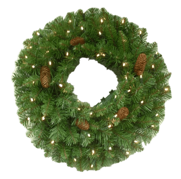 Mixed Pine Wreath Battery LED by St Nicks™️