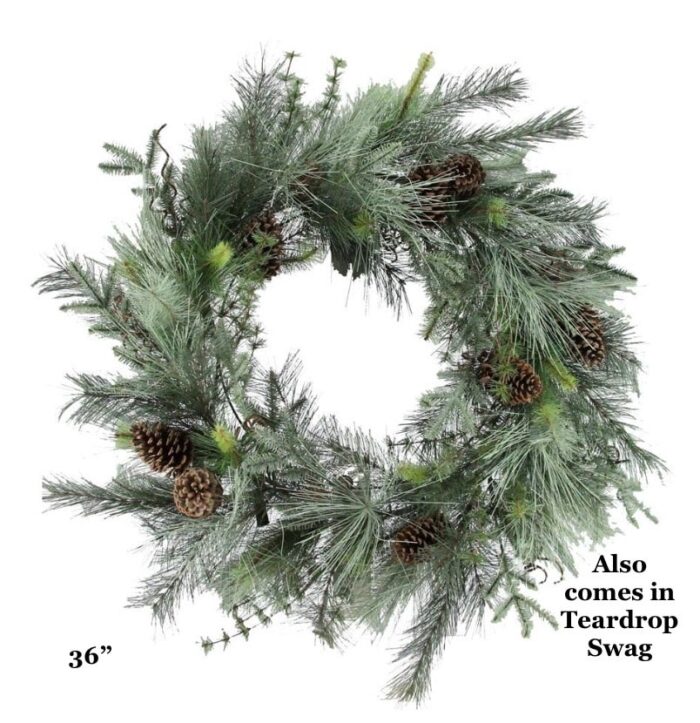 Deluxe Mountain Pine Blue Green Collection 32 Wreath