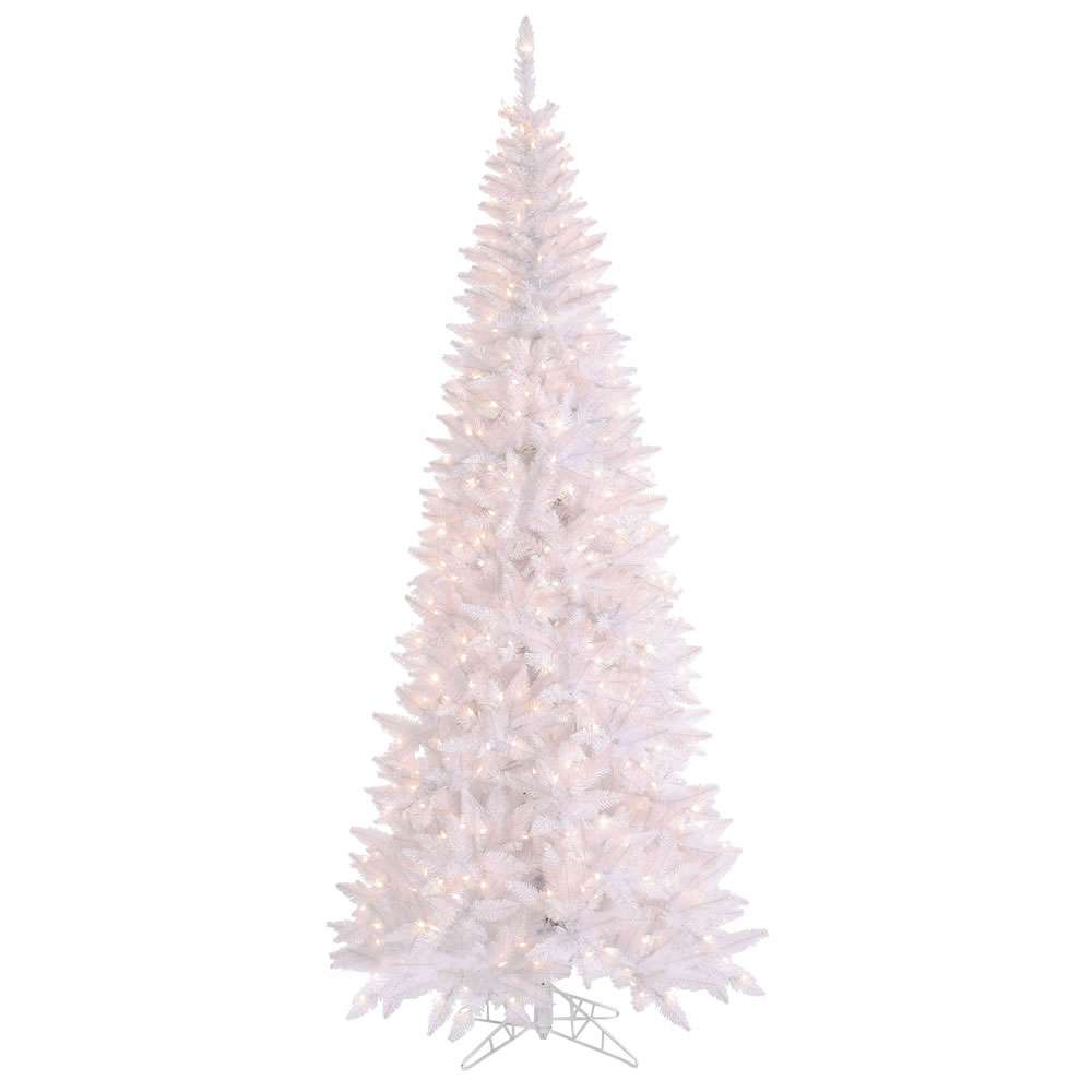 White Fir Slim Pre Lit Christmas Tree