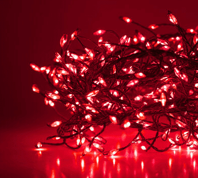Red 400 Light Micro LED Fairy Lights Five Colors