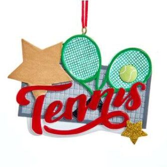 Tennis Rackets and Ball Ornament Personalized