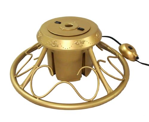 gold rotating tree stand
