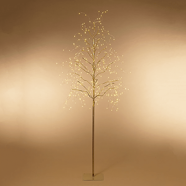 Gold Tree with Warm White lights 6' Christmas decor