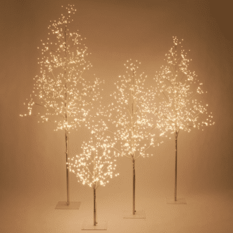 Gold Trees with Fairy Lights four sizes