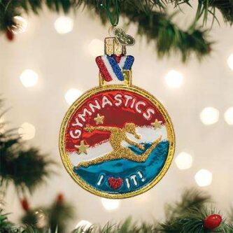 Old World Christmas Blown Glass Gymnastics Ornament