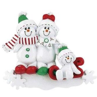Snowman Family With Sled Ornaments Click For More Sizes