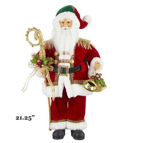 Traditions Santa With Staff 21.25"