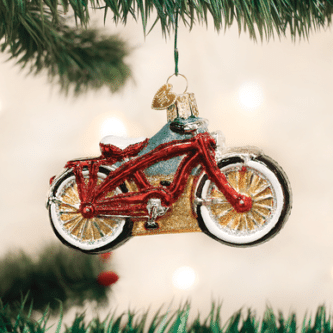 Old World Christmas Blown Glass Cruiser Bike Ornament