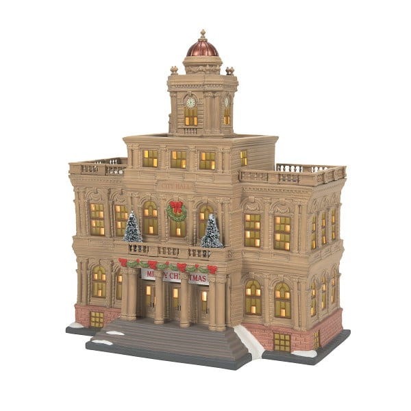 City Hall Dept 56 Christmas In The City Front