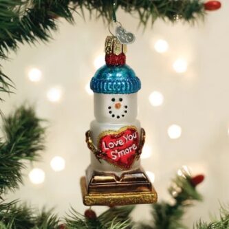 Love You S'more Snowman Ornament Old World Christmas