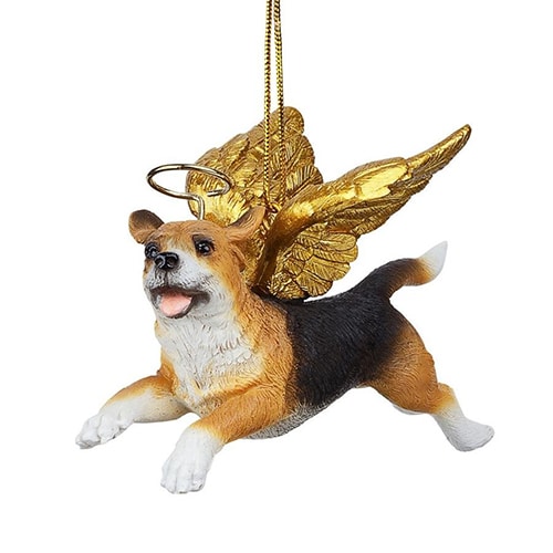Beagle Golden Wing Angel Ornament