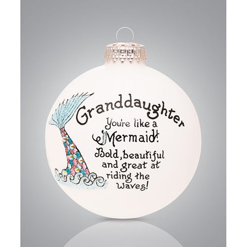 Granddaughter Mermaid Ball Ornament