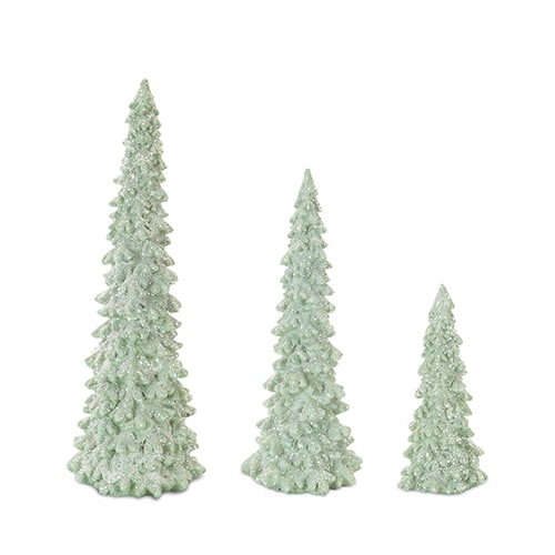 Green Frosted Tree Set
