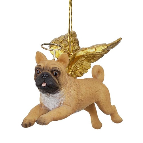 Pug Golden Wing Angel Ornament