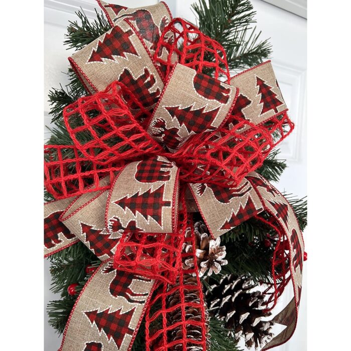 Moose and Bear St Nicks Teardrop Designer Collection Red Bell Bow