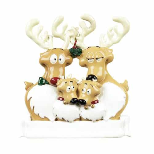 Reindeer Family Ornament Personalized 4